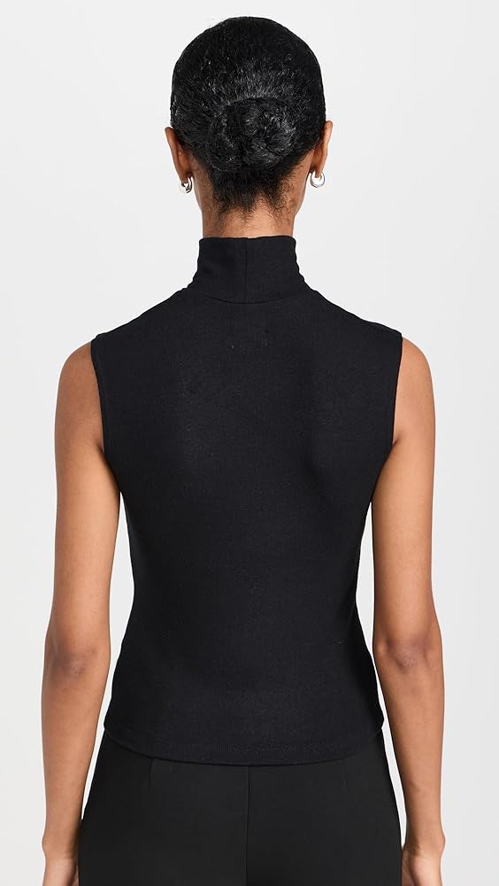 トップス louren turtleneck knit vest Leset Women's Lauren Sleeveless Turtleneck, Black, L at